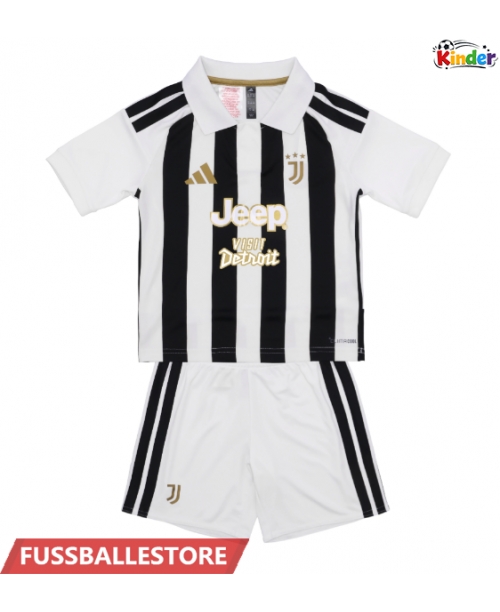 Günstige Juventus Gleison Bremer #3 Heimtrikotsatz Kinder 2026-27 Kurzarm (+ Kurze Hosen)